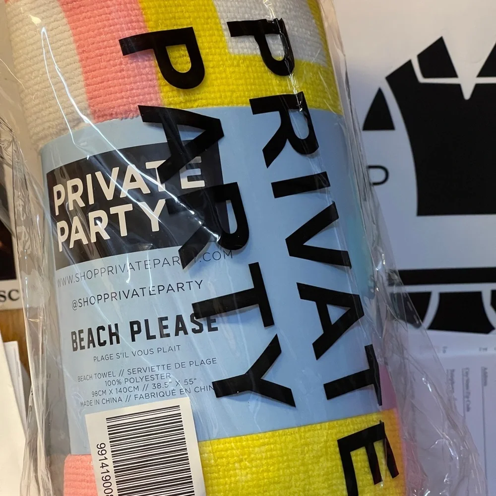 PRIVATE PARTY “Beach Please” Beach Towel